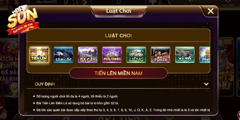 Hệ thống phổ biến chi tiết về luật chơi chung